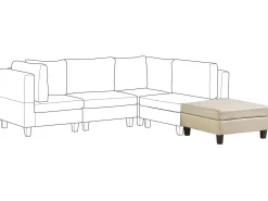 Ottomana FEVIK Tessuto Beige