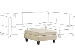 Ottomana FEVIK Tessuto Beige