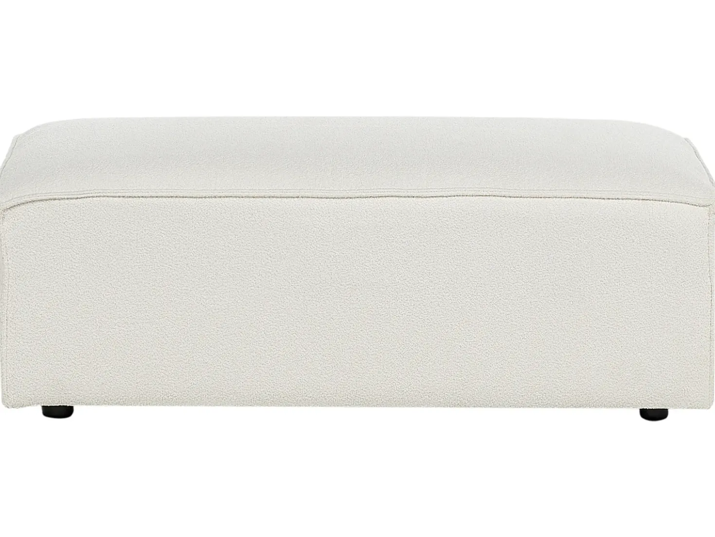 Ottomana HELLNAR Bouclé Bianco sporco