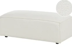Ottomana HELLNAR Bouclé Bianco sporco