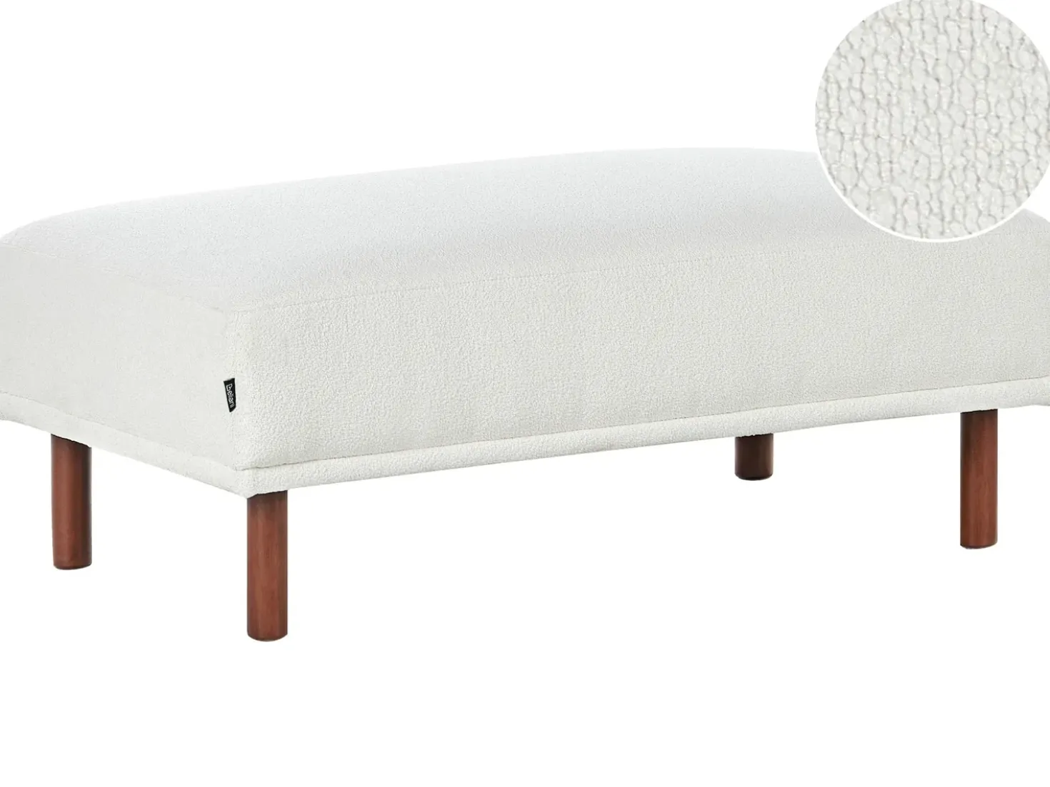 Ottomana HOLT Bouclé Bianco