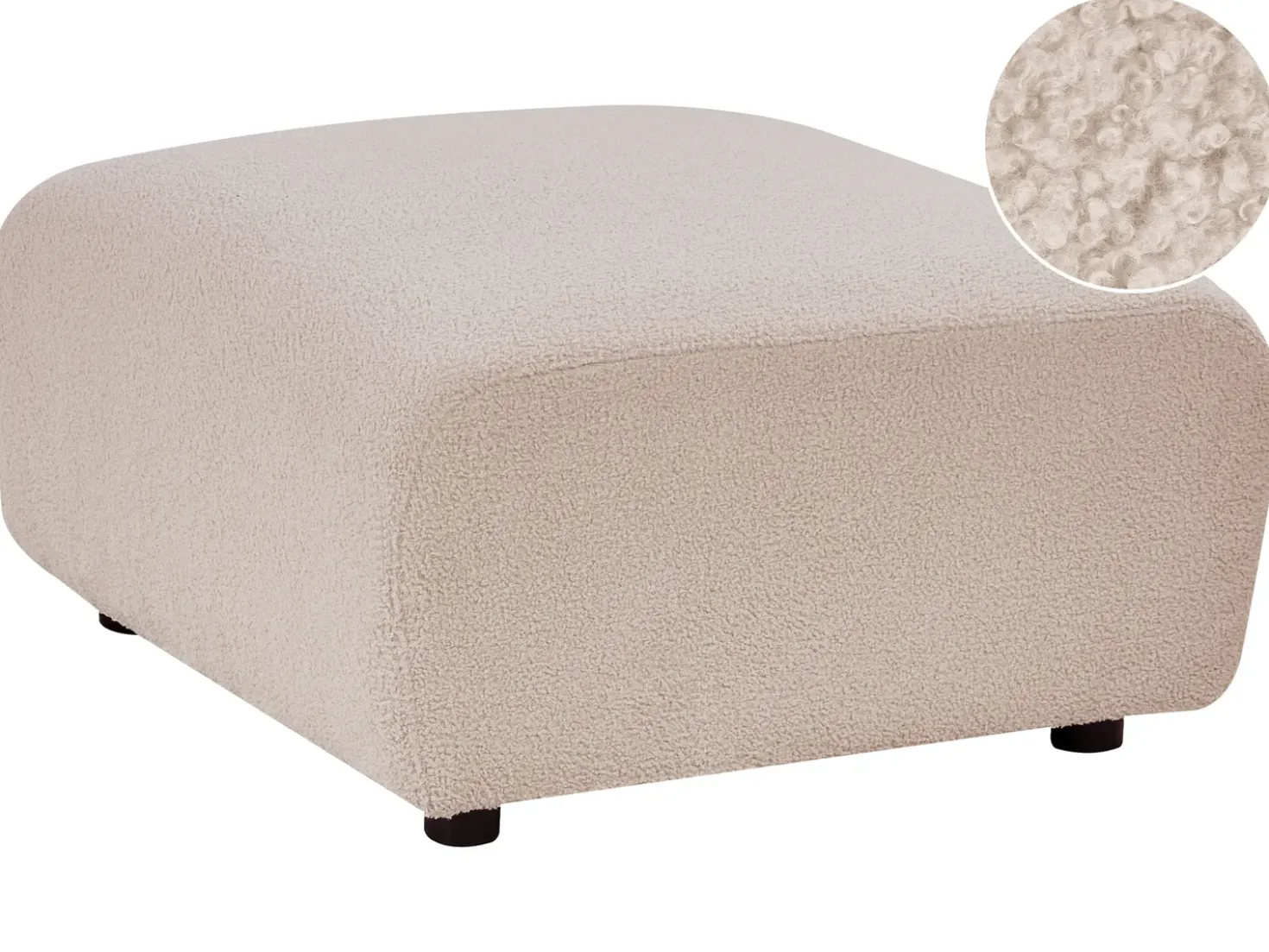 Ottomana KIVVIK Bouclé Beige