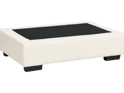 Ottomana KOLDING Bouclé Beige chiaro
