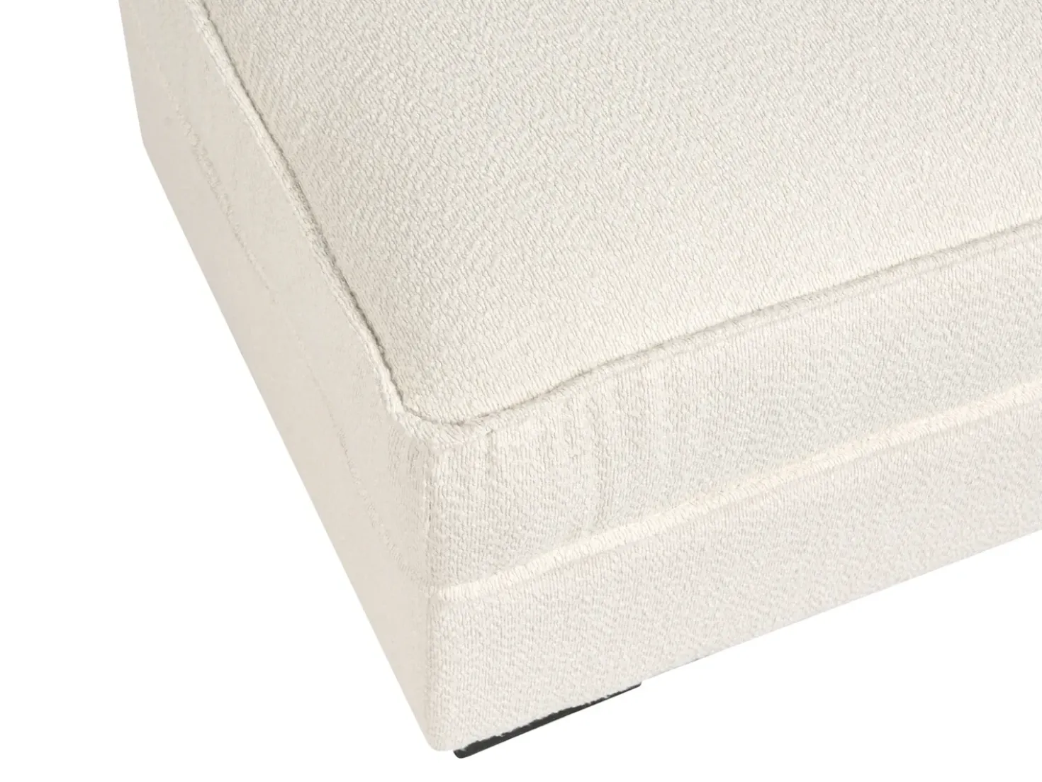 Ottomana KOLDING Bouclé Beige chiaro