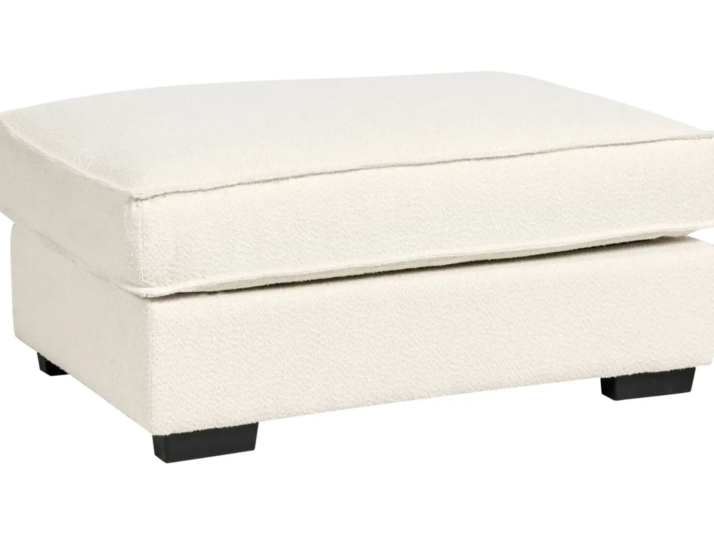 Ottomana KOLDING Bouclé Beige chiaro