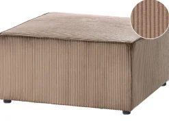 Ottomana LEMVIG Velluto a coste Beige sabbia