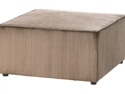 Ottomana LEMVIG Velluto a coste Beige sabbia