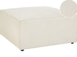 Ottomana LEMVIG Velluto a coste Beige chiaro