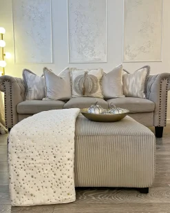 Ottomana LUNGO Velluto a coste Beige