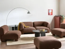 Ottomana MJALBI Bouclé Marrone