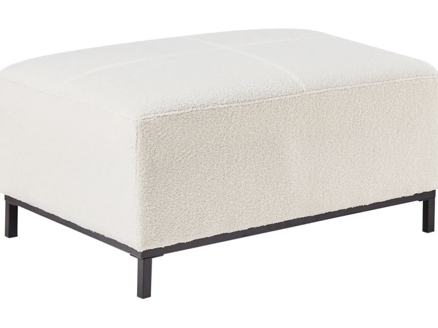 Ottomana OSLO Bouclé Bianco
