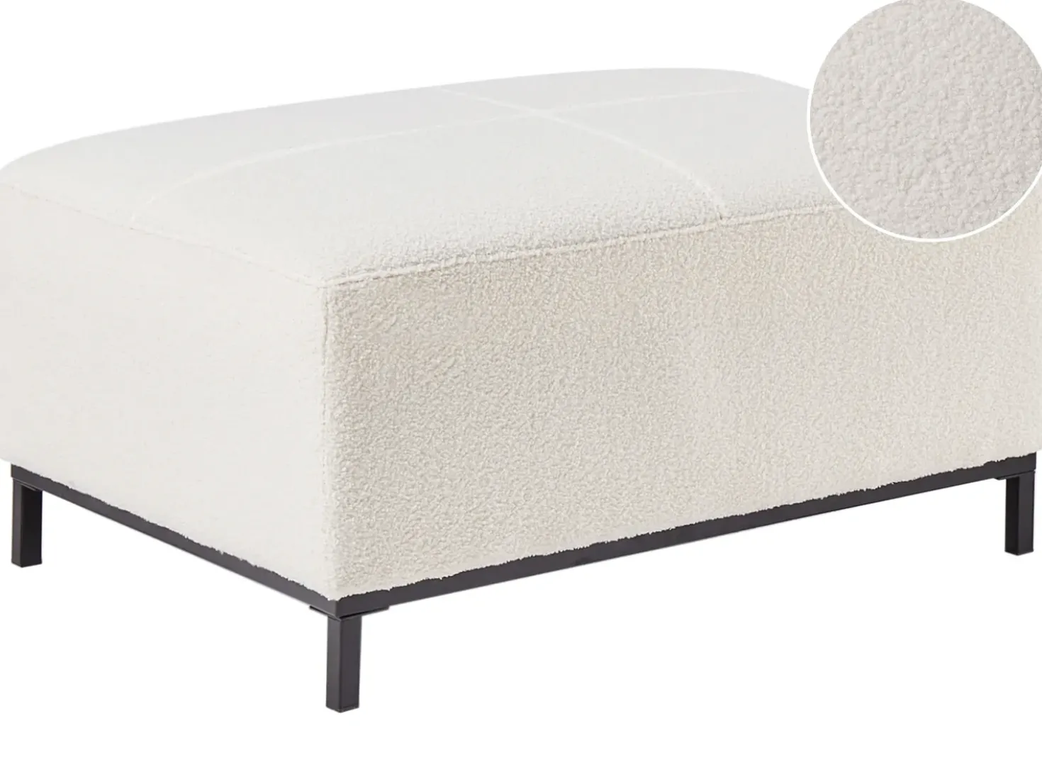 Ottomana OSLO Bouclé Bianco