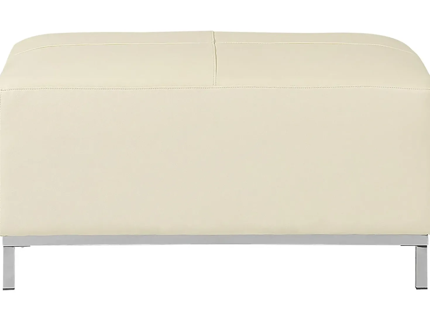 Ottomana OSLO Pelle naturale Beige chiaro