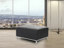 Ottomana OSLO Pelle naturale Nero