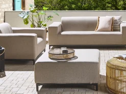 Ottomana ROVIGO Tessuto Beige