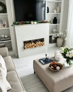 Ottomana ROVIGO Tessuto Beige