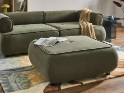 Ottomana SALLA Tessuto Verde