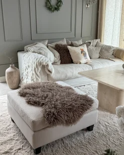Ottomana UNSTAD Tessuto Beige chiaro