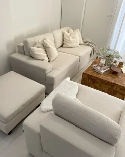 Ottomana UNSTAD Tessuto Beige chiaro