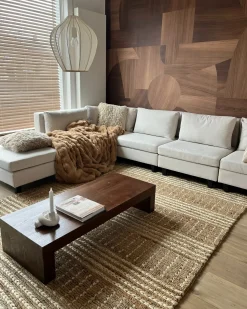 Ottomana UNSTAD Tessuto Beige chiaro