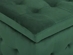 Ottomano contenitore MICHIGAN Velluto Verde scuro