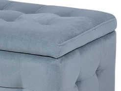 Ottomano contenitore MICHIGAN Velluto Grigio chiaro