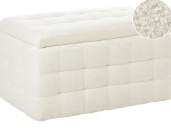 Ottomano contenitore MICHIGAN Bouclé Bianco