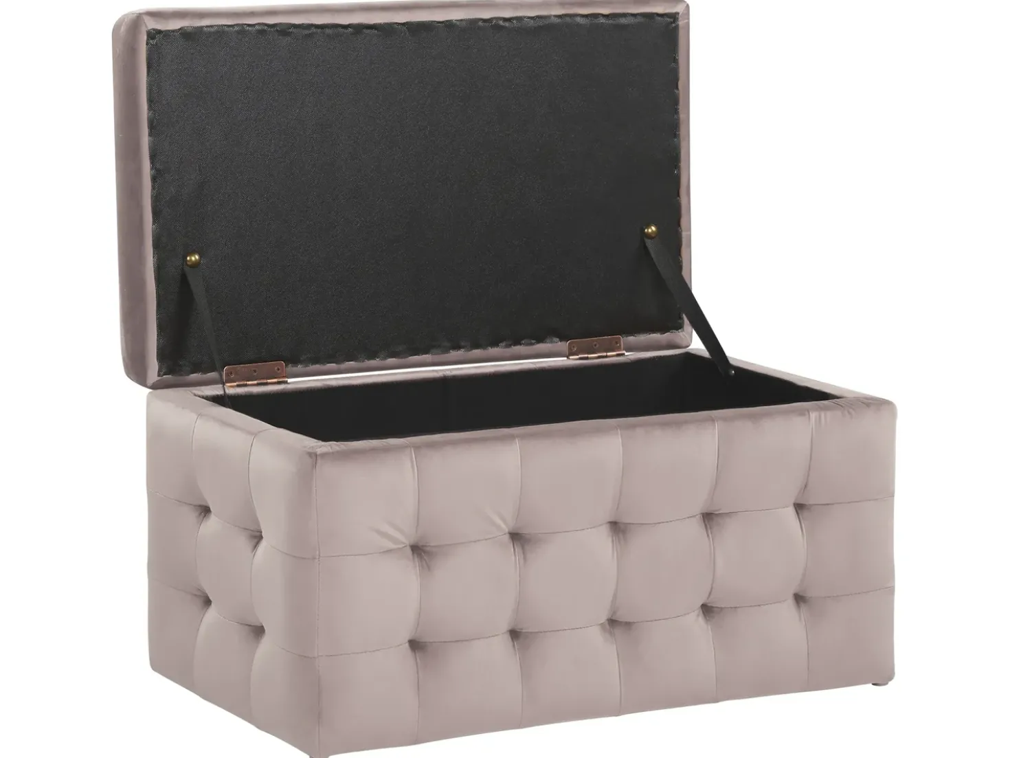 Ottomano contenitore MICHIGAN Velluto Rosa