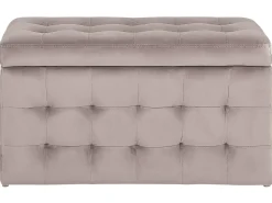 Ottomano contenitore MICHIGAN Velluto Rosa