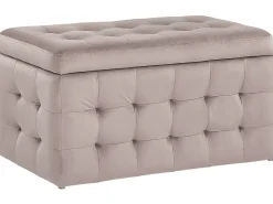 Ottomano contenitore MICHIGAN Velluto Rosa