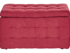 Ottomano contenitore MICHIGAN Tessuto Rosso