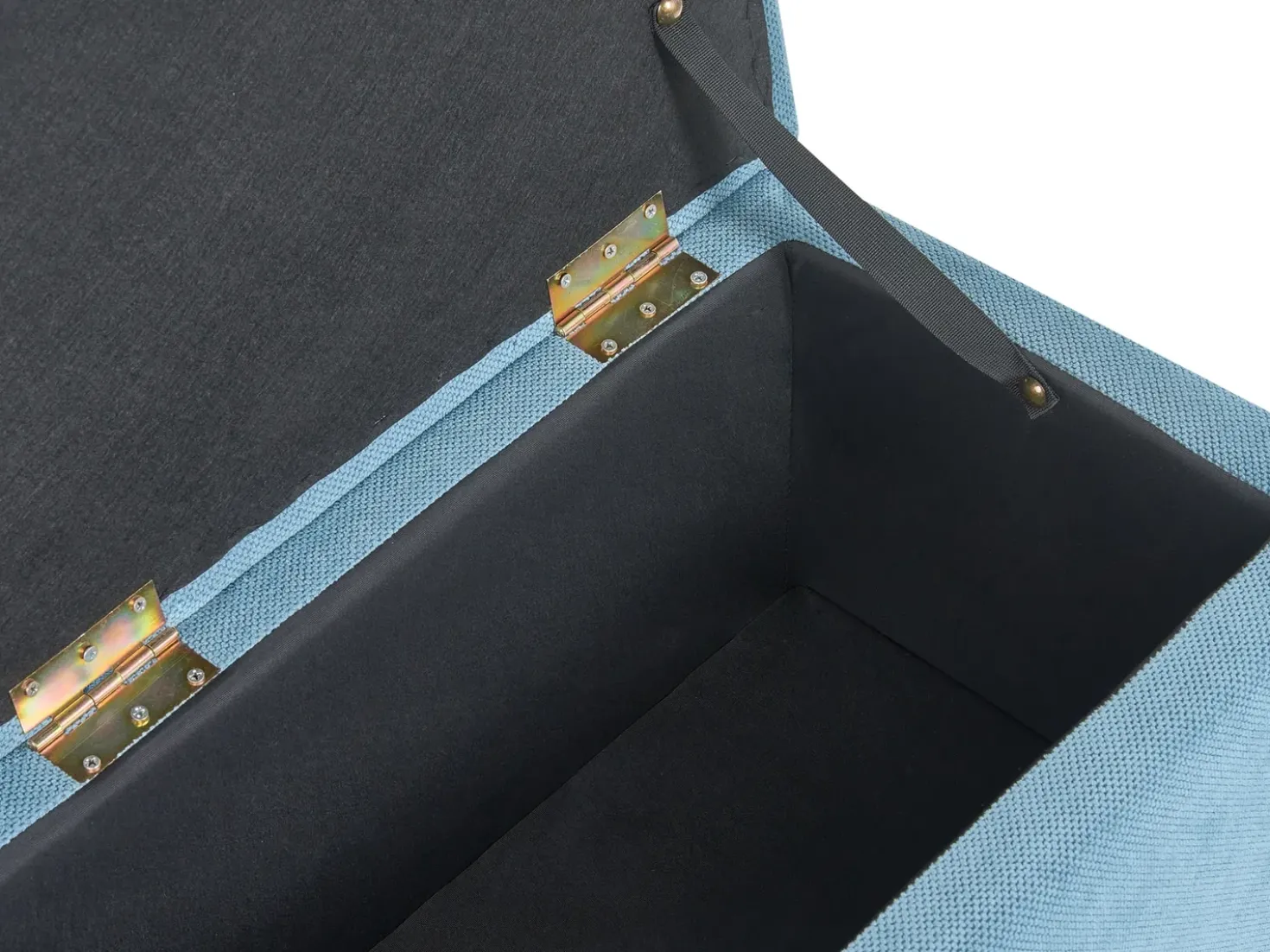 Ottomano contenitore OREM Tessuto 100 cm 40 cm Blu