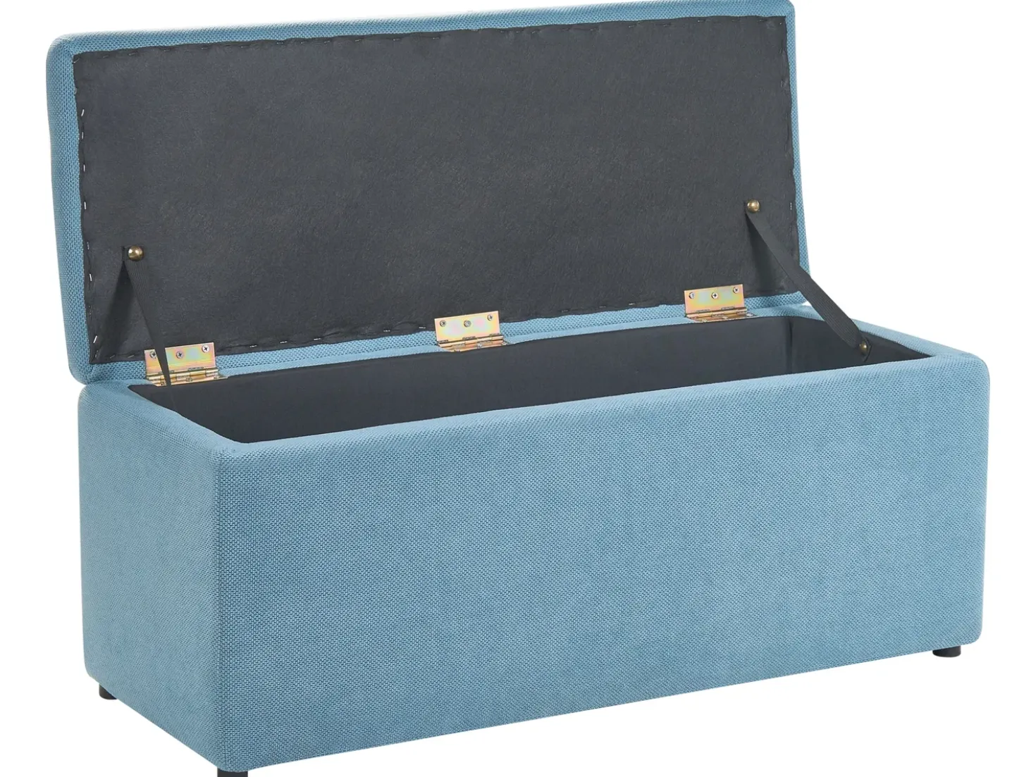 Ottomano contenitore OREM Tessuto 100 cm 40 cm Blu