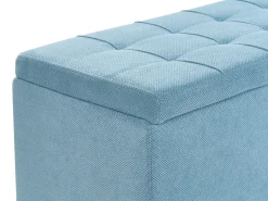 Ottomano contenitore OREM Tessuto 100 cm 40 cm Blu