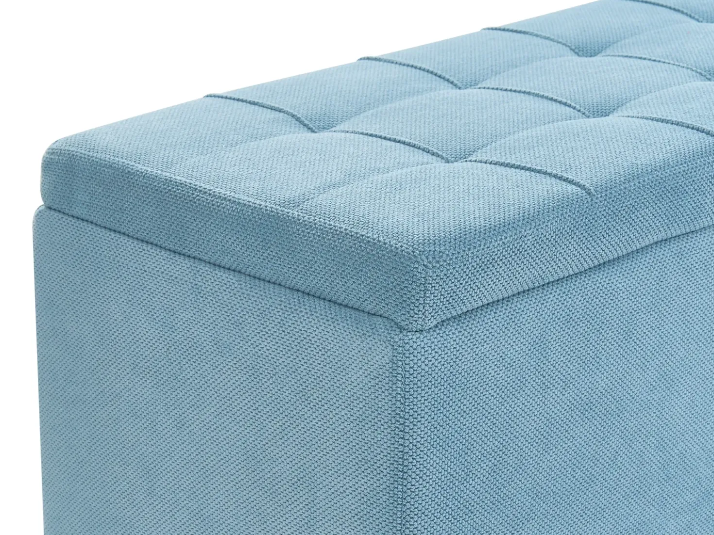 Ottomano contenitore OREM Tessuto 100 cm 40 cm Blu