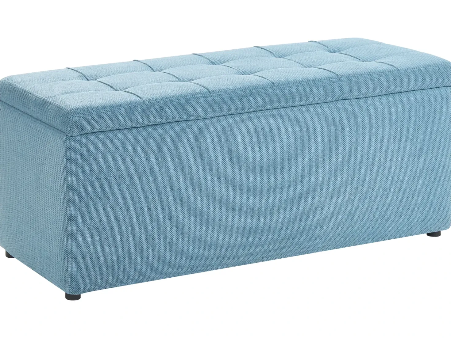 Ottomano contenitore OREM Tessuto 100 cm 40 cm Blu