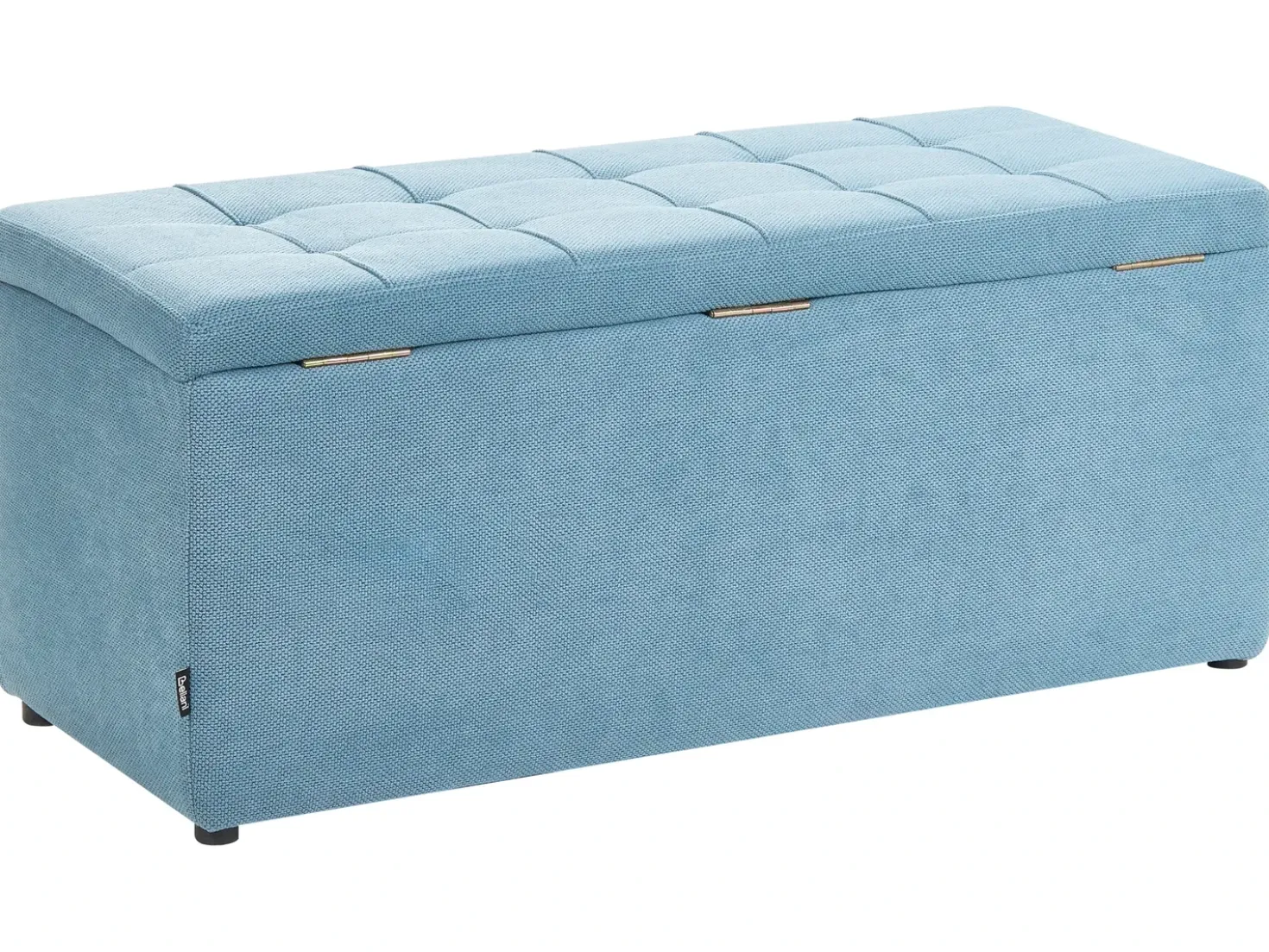Ottomano contenitore OREM Tessuto 100 cm 40 cm Blu