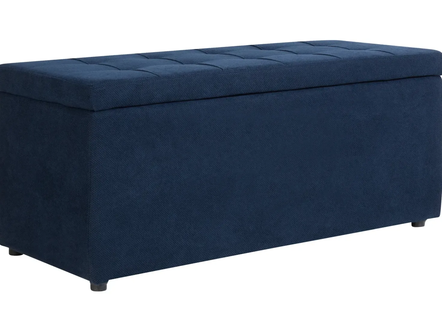 Ottomano contenitore OREM Tessuto Blu marino