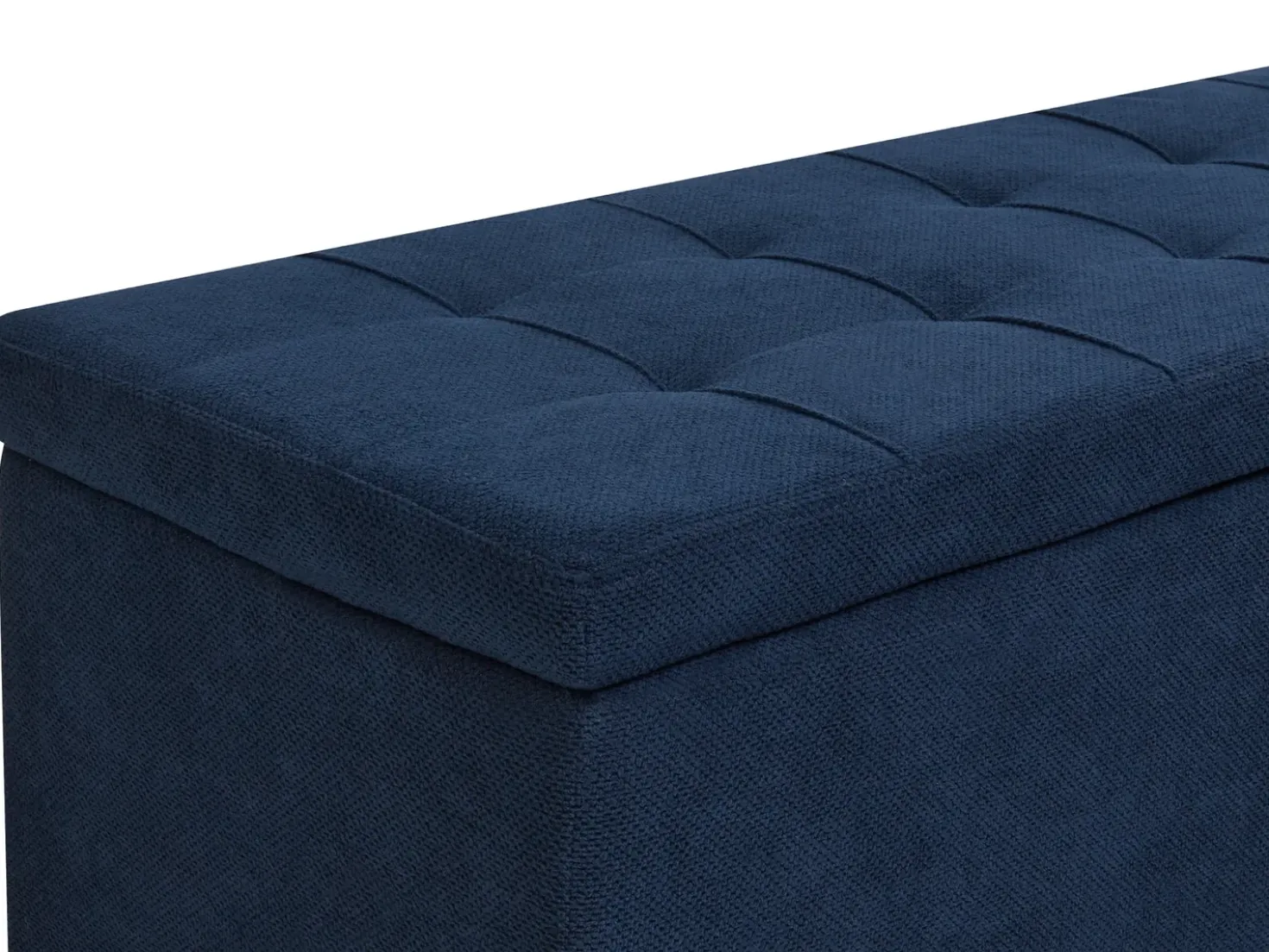 Ottomano contenitore OREM Tessuto Blu marino
