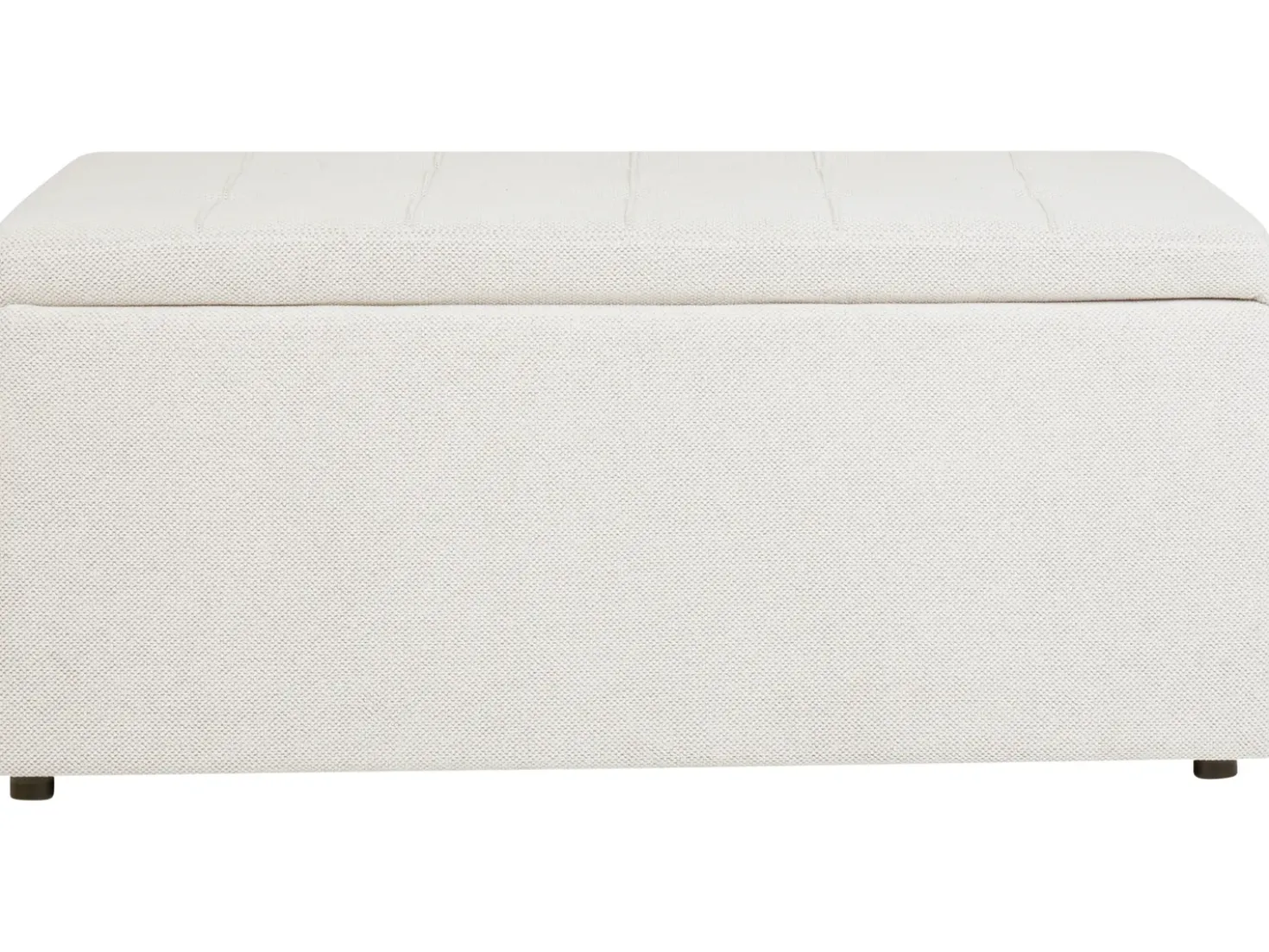 Ottomano contenitore OREM Tessuto Bianco sporco