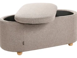 Panca contenitore imbottita HAYWARD Tessuto 98 cm 44 cm Beige