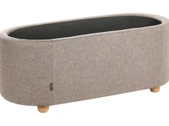 Panca contenitore imbottita HAYWARD Tessuto 98 cm 44 cm Beige