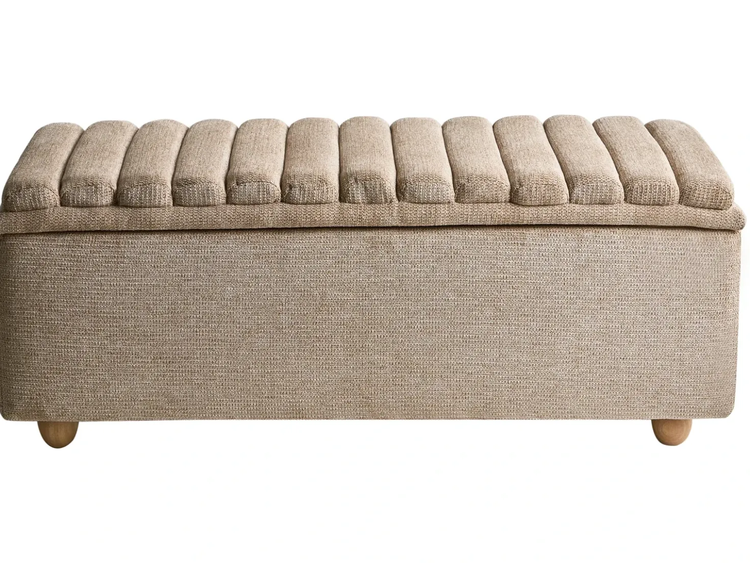 Panca contenitore imbottita SALIDA Tessuto Beige