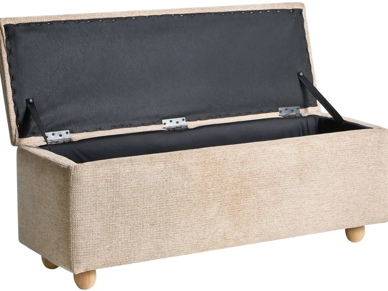 Panca contenitore imbottita SALIDA Tessuto Beige