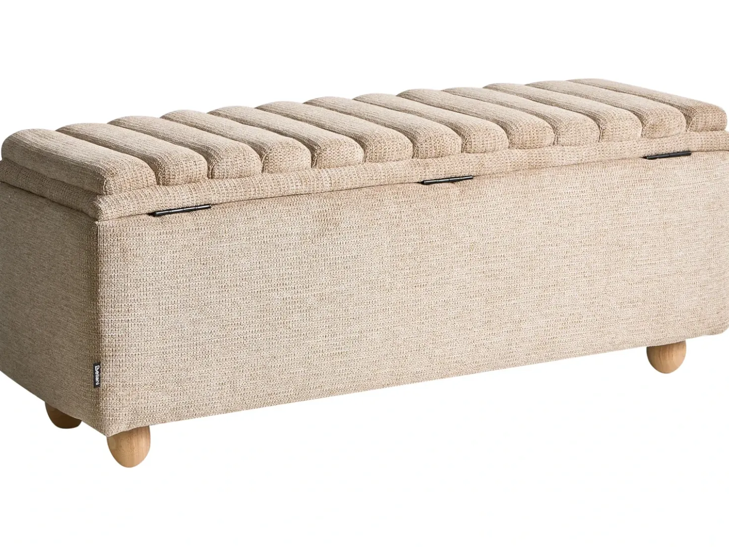 Panca contenitore imbottita SALIDA Tessuto Beige