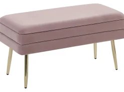 Panca contenitore imbottita DURHAM Velluto Rosa