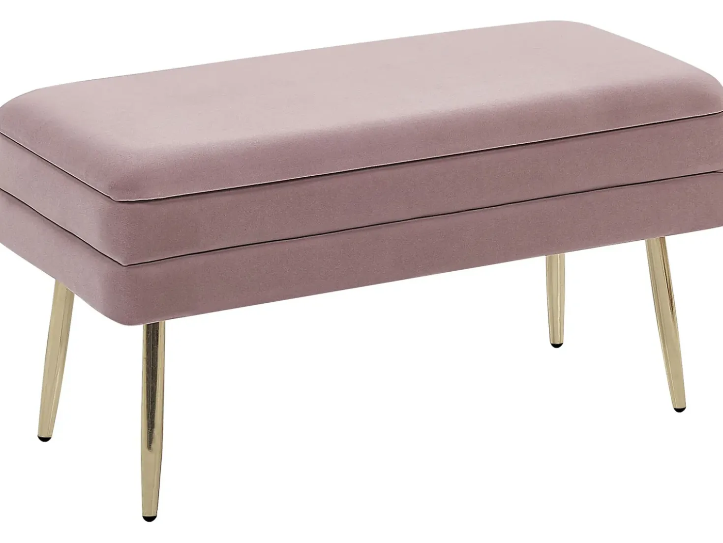 Panca contenitore imbottita DURHAM Velluto Rosa