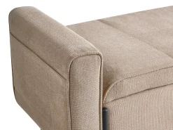 Panca contenitore imbottita LEWES Tessuto Beige
