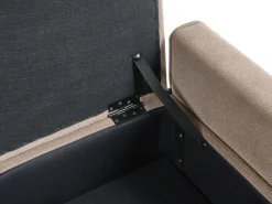 Panca contenitore imbottita LEWES Tessuto Beige