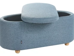 Panca contenitore imbottita HAYWARD Tessuto 98 cm 44 cm Blu